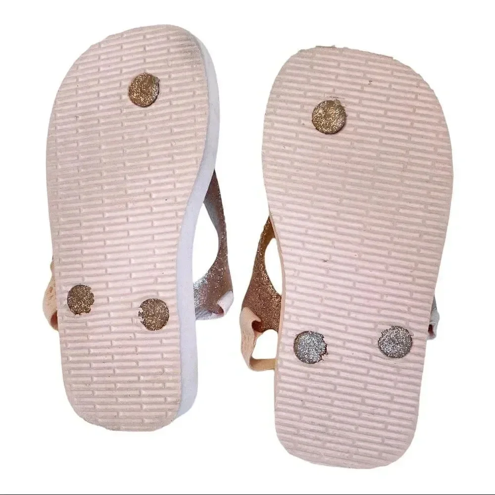 Havaianas | Pink Glitter Toddler Flip-Flops (9T)